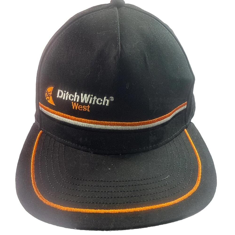 Ditch Witch Blk Flat Bill  Limited Hat & Sticker Crane Oilfield Construction P95